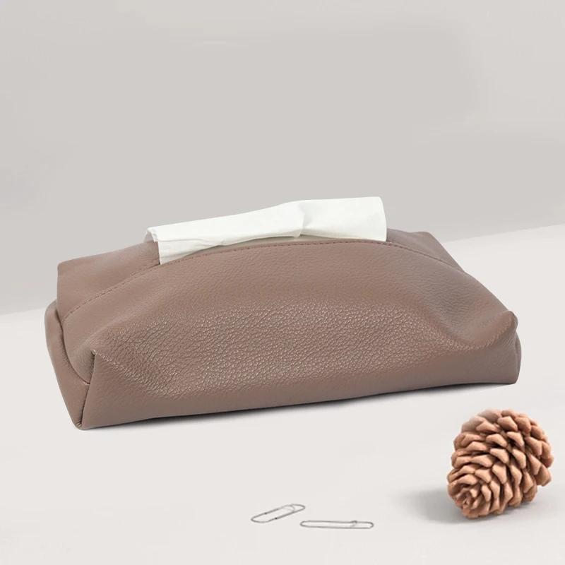 Tissue Box Light Luxury Living Room Creative Nordic Ins Wind Rectangular Storage Car PU Leather Pumping Paper Box
