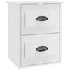 VidaXL Wall-mounted Bedside Table High Gloss White 41.5x36x53 Cm 816396