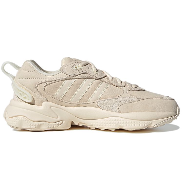 Adidas Originals Ozweego Meta Leather Casual Versatile Durable Low-Top Lifestyle Sneakers Unisex Sneakers Beige GW3962
