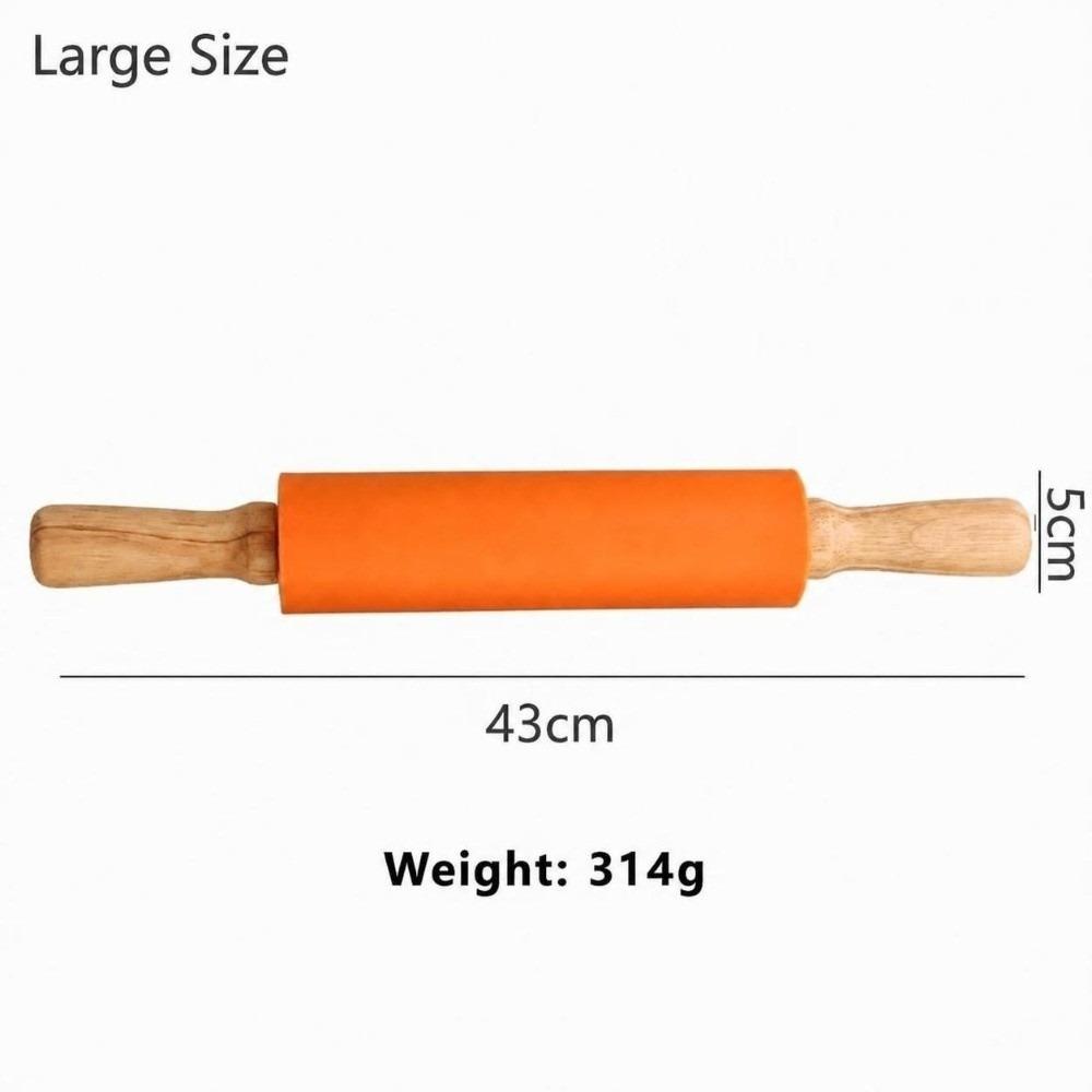 Silicone Dough Roller Non Stick Surface Baking Rolling Pin  Dough Pancake Pastry Cookie