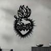 Heart Sword Metal Wall Art Romantic Valentine Gift Weather Resistant Iron Sculpture Easy Install Home Decor