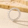 Dazzling D Color Moissanite Eternity Band Rings 925 Sterling Silver Luxury Stackable Fashion Ring For Women Fine Jewelry