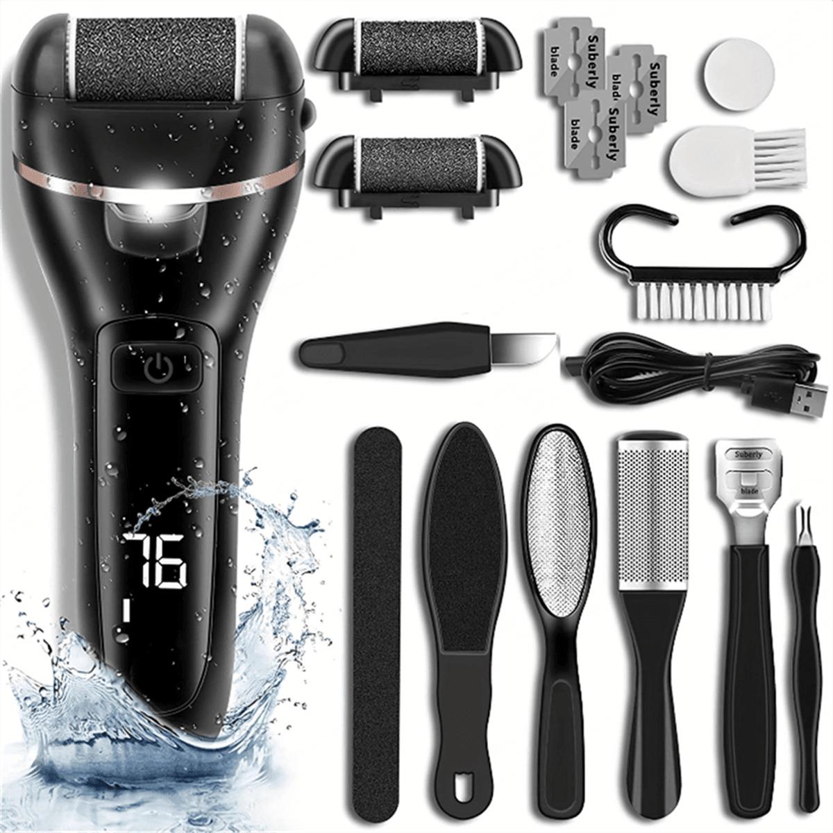 

Электрический набор для удаления мозолей на ногах, Электрическая пилка для ног, Перезаряжаемый набор для педикюра, Электрическая пилка для трещин на пятках чёрный