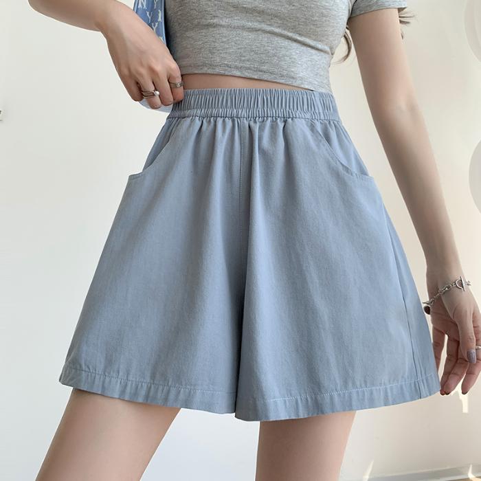 summer Women's pure cotton comfortable loose wide-legged Cargo pants elasticity Waist casual thin sweat pants homewear plus size 3XL 4XL sports shorts