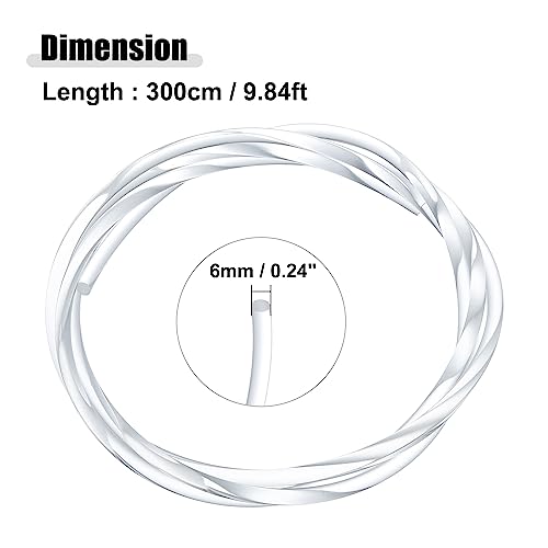 ACROPIX Fiber Optic Cable Fiber Optic Side Glow Cable for Car Plastic Universal PMMA 6mm 300cm Clear 1pc