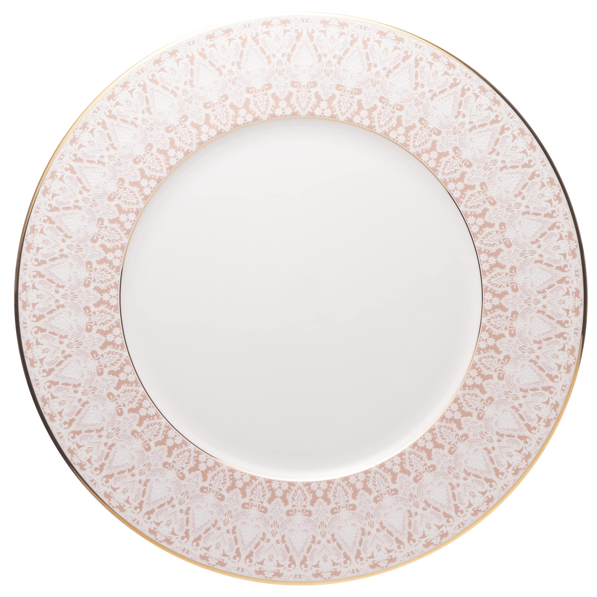

NARUMI Aurora Plate, 27cm, Pink with Lace Pattern, Cute and Stylish Dinner Plate, 52251-5462