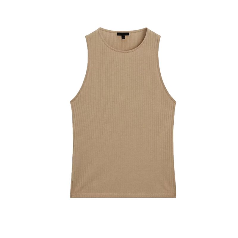 MD Spring New Arrival Women's Clothing American Retro Versatile Basic Rib I-Shaped Tank Top Sleeveless T-shirt 6217504