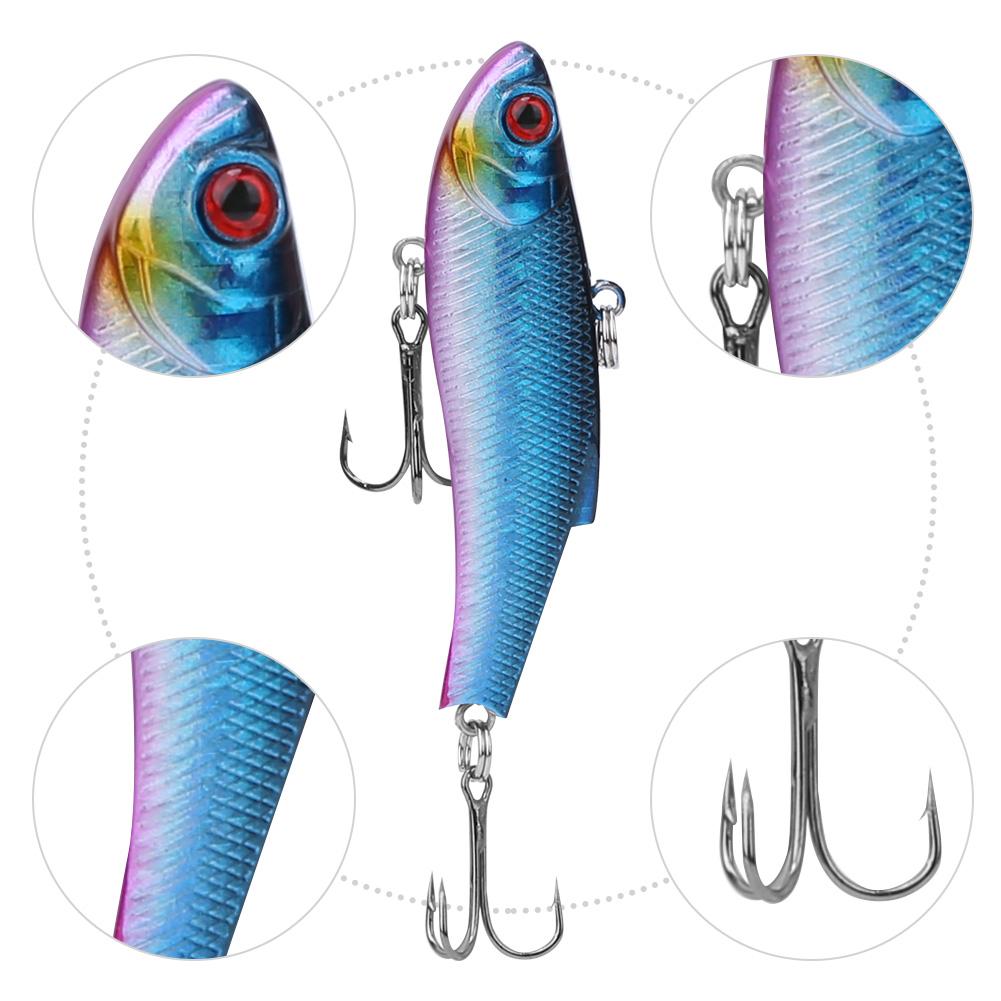 5 pcs 7cm 20g Swimbait Artificial Fishing Lures Hard Baits with Treble Hook Fish Tackle Accessories