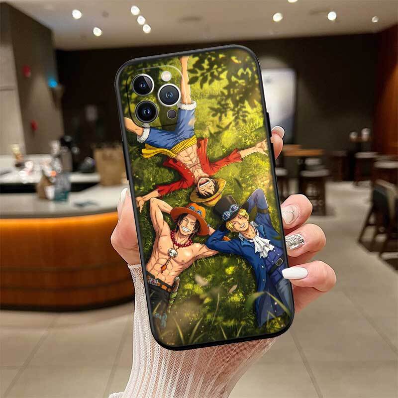 One Piece Luffy ACE Sabo Phone Case for Samsung S20 S21 S21S S22 S23 S24 FE Ultra Plus Lite F06 F16 M06 M16 M56 A07 A17 A36 A37 A55 A57