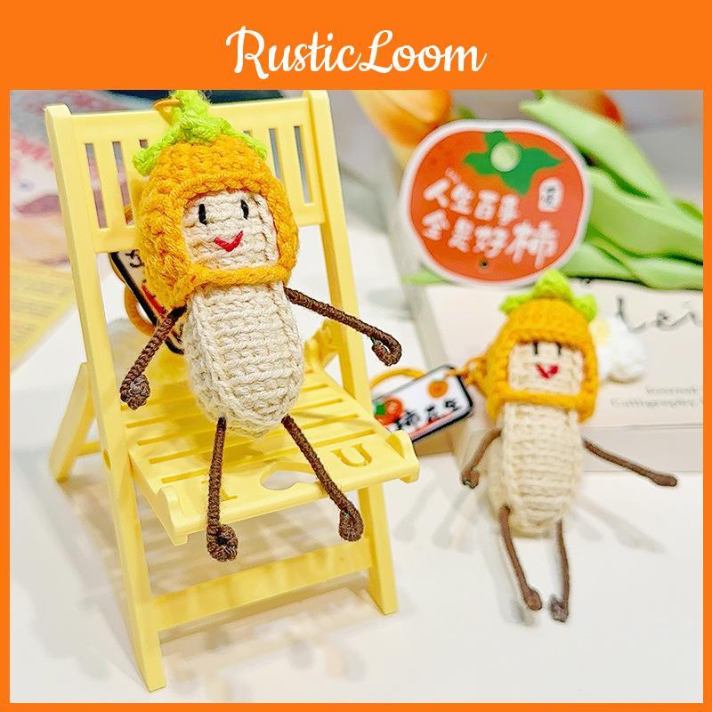 Peanut Persimmon Head Toy Craft Felt Keyring Featuring Small Pendant Decorate