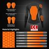 WOSAWE Women's Motorcycle Clothing Slim High Elastic Motorcycle Shirt Pants Full Body Soft Armor Protection Suit