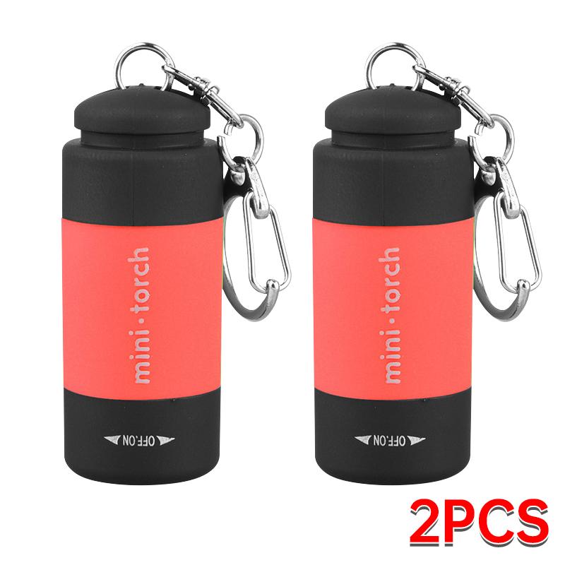 Outdoor Keychain Flashlight Rechargeable LED Mini Pocket Flashlight For Camping Hiking Emergencies