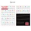 2 sets of piano keyboard stickers, 88/61/54/49 keys with removable colored note labels, beginner letter piano stickers