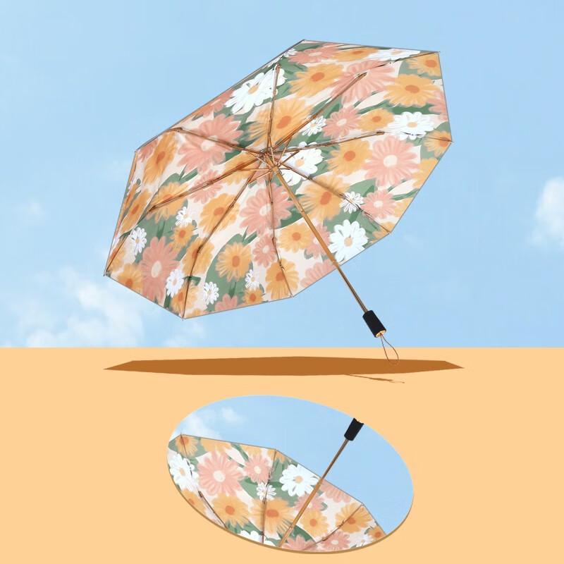 MAYDU Three-Fold UV Protection Sun/Rain Umbrella