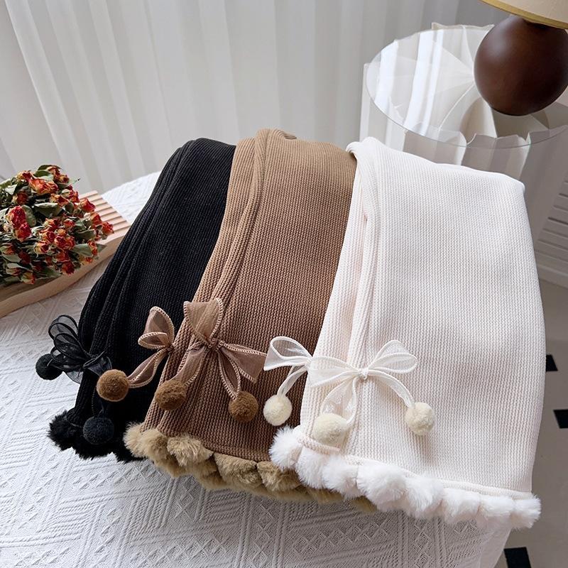 Baby Girls' Corduroy Pants Fashion Bow Casual Trousers Versatile Straight Tube Micro Pull Pants Kids Clothes Autumn Winter
