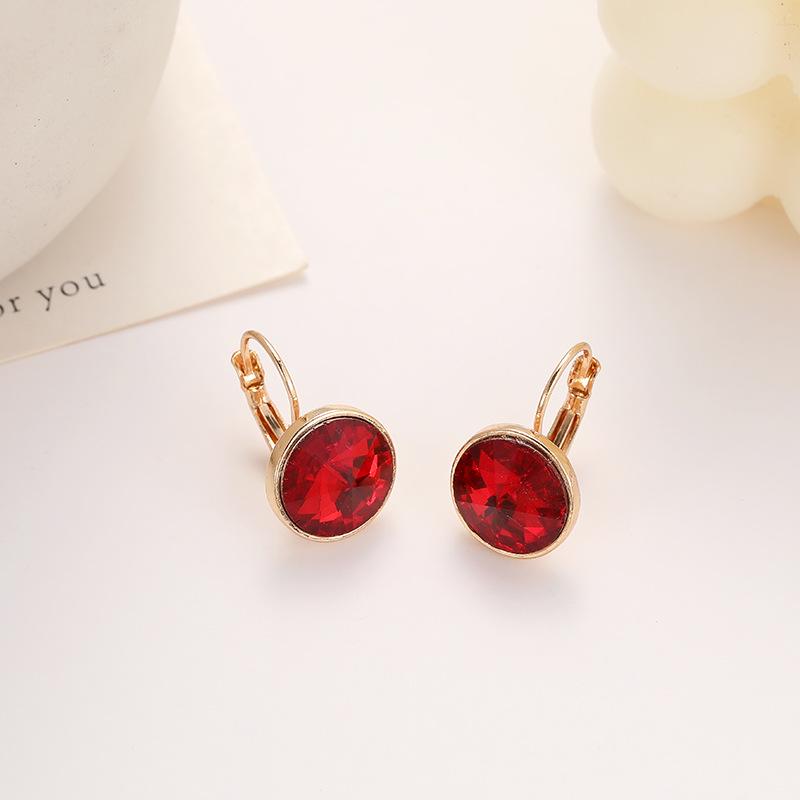 Boucles d'oreilles élégantes en cristal de zircon: Style Européen & Américain, Design de Niche Doux