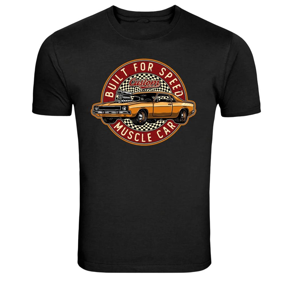 Fast And Loud American Muscle Car Racing Graphic T-Shirt