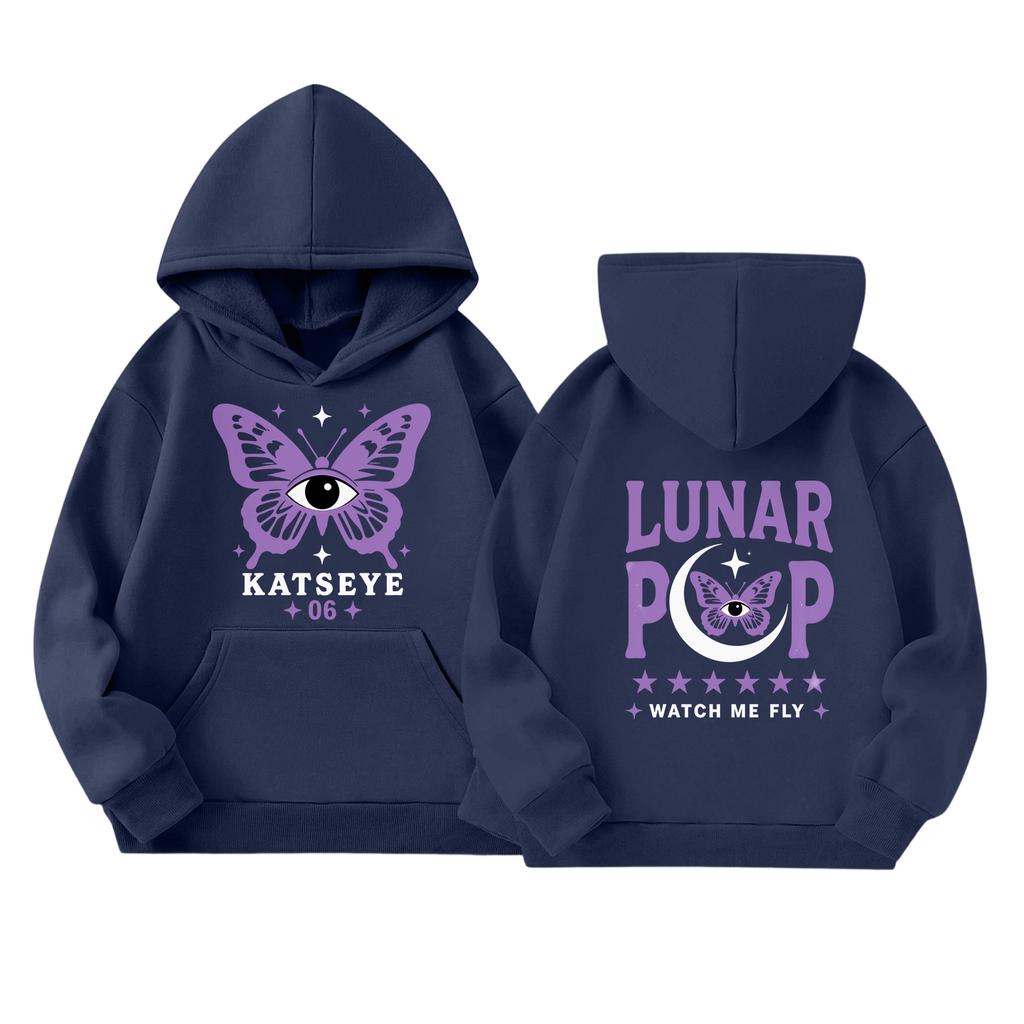 Kids Long Sleeve Pullover Hoodie with Letter Print and Front Pocket, Loose Fit Casual Sweatshirt for Boys and Girls