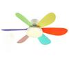 White/Multicolored Ceiling Fan Light with Remote Socket Light with Fan E26 Base in 40W Ceiling Fan with 3 Speeds for Bedroom