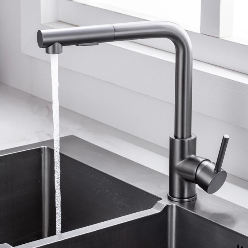 Practical Kitchen Sink Tap with Adjustment Water Spray Style & Functional Kitchen Faucet with Pull Out Sprayer for House