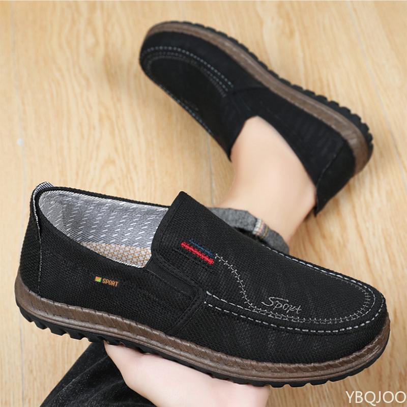 

Модная повседневная мужская обувь, весна и осень, новый стиль, тканевая, дышащая, износостойкая, с мелким вырезом, повседневная спортивная мужская обувь 44 чёрный