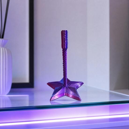 Fidget Spiral Toy, 5 Pointed Star Radish Tower Stress Reliever, Magic Rotating Sensory Toy with Color Changing Gradient, Desk Toy for Adults