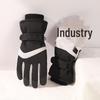 Guantes de esquí de invierno para hombre y mujer - Terciopelo grueso, cálidos, resistentes al viento, impermeables, compatibles con pantalla táctil para montar y usar en motocicleta