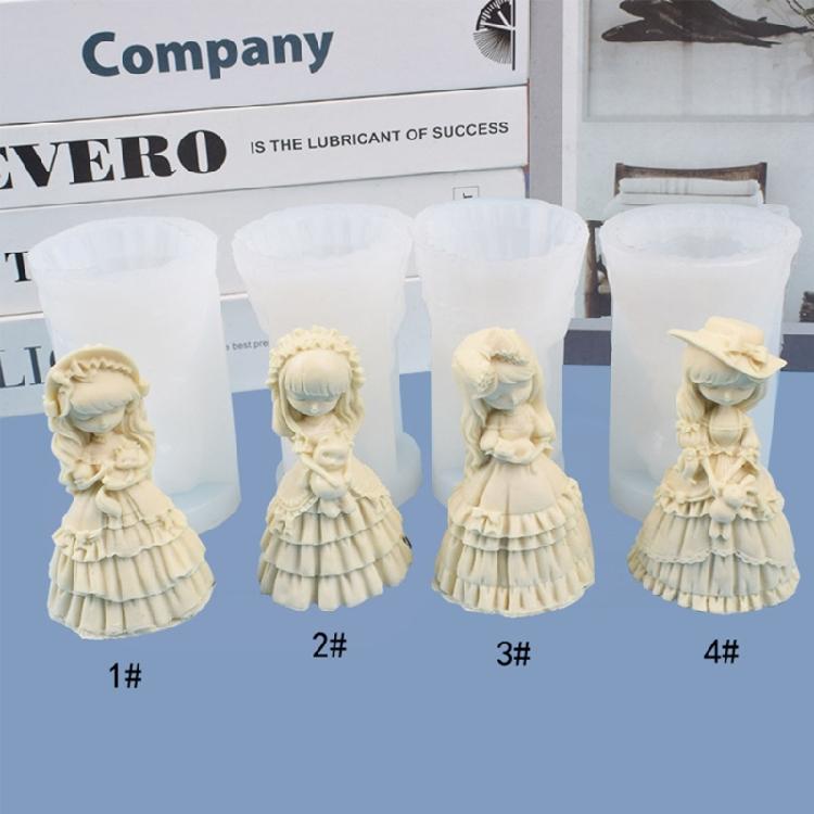 Stampo per Artigianato in Silicone a Forma di Principessa Stampo per Sapone Fatto a Mano Stampo per Candele