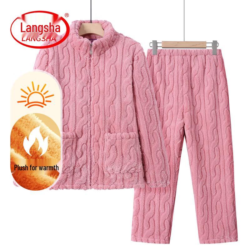 LangSha Women s Winter Warm Home Pajama Set 4XL