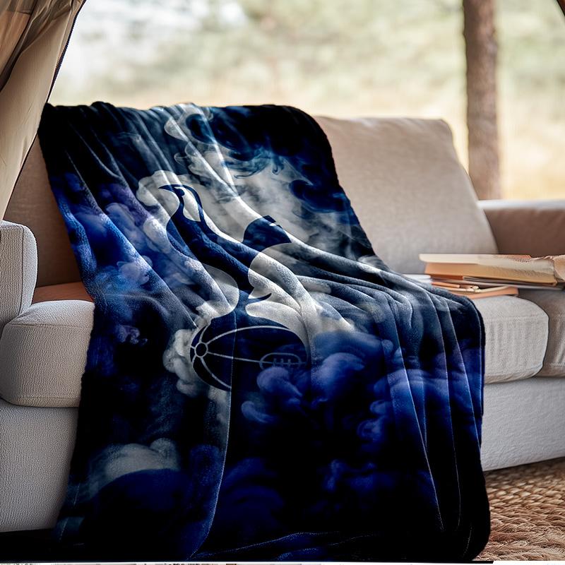 Tottenham Hotspur Fußballclub Decke Outdoor Flanelldecke für Camping, Wandern, Gartenpartys, Picknick-Zubehör, Geschenk für Familie und Freunde