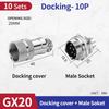10Set GX20 Docking 2/3/4/5/6/7/8/9/10 Pin Male Female Butting Wire Cable Circular Aviation Socket Plug Panel Connector