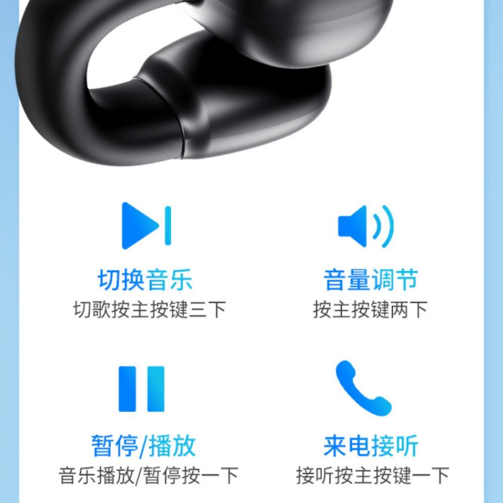 Nová sluchátka Bluetooth Bezdrátová sportovní sluchátka s klipsem Bone Conduction