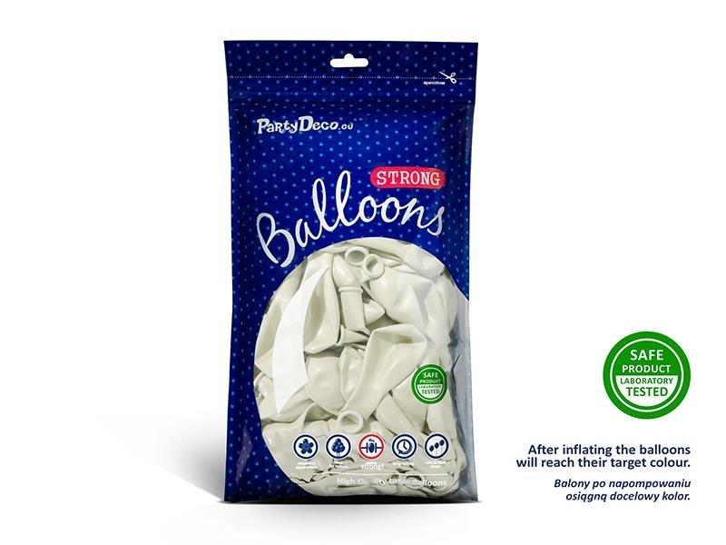 Balony Lateksowe Strong, Białe, Pastel Pure White, 30Cm, 10 Szt.