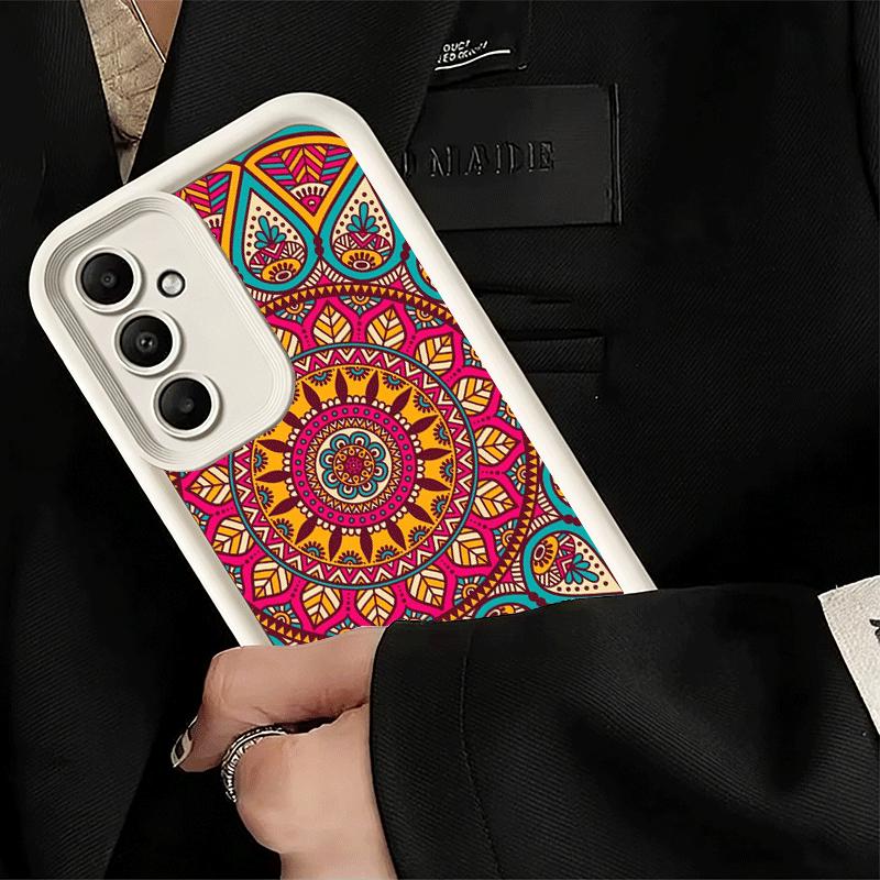 Phone Case for Samsung Galaxy S26 S25 Ultra S24 FE Mandala Style Pattern Shell S23 Plus S22 + S21 S20 5G Soft Silicone Funda