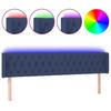 VidaXL Tête de Lit à LED Meuble de Chambre à Coucher Accessoire de Lit Double Tête de Cadre de Lit Intérieur Bleu 3123592