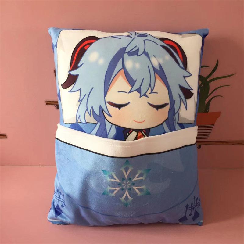 36cm Genshin Impact Quadratisches Kissen Kamisato Ayato Kazuha Shikanoin Heizou Yae Miko Spiel Anime Schlafendes Stofftier Kissen Puppe Spielzeug