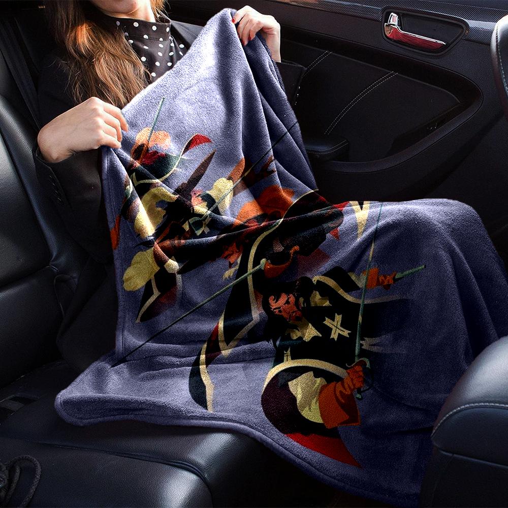 The Three Musketeers Theme Printed Blanket - Perfect for Couch, Bed, Travel & Outdoor Use | Machine Washable, Cozy & Durable.