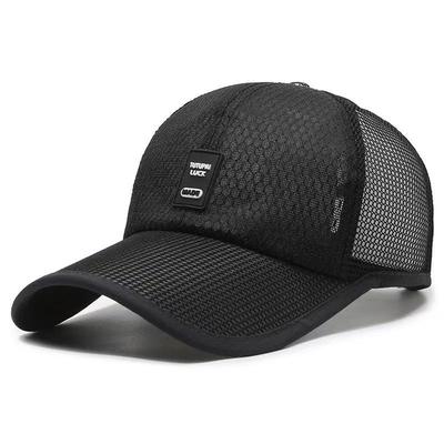 Casquette de baseball de protection solaire d'été pour hommes avec grande maille respirante à séchage rapide pour la pêche en plein air.
