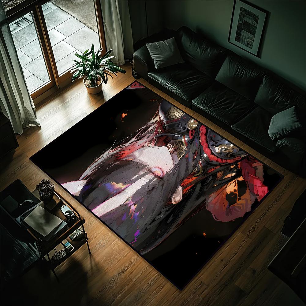 Anime-Mädchen H-Horn Kleiner Teppich Nachttisch Küche Bad Wohnen Zuhause Haus Schlafzimmer Fußmatte Fußabtreter Teppich Dekoration