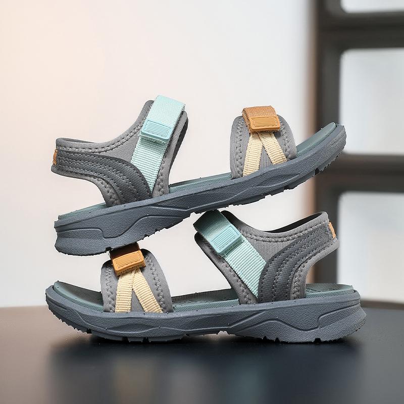 Boys And Girls Open Toe Sport Sandals Children's Adjustable Strap Non Slip Outdoor Beach Water Shoes Big Kid Sizes 28-37 Summer Casual Sandals