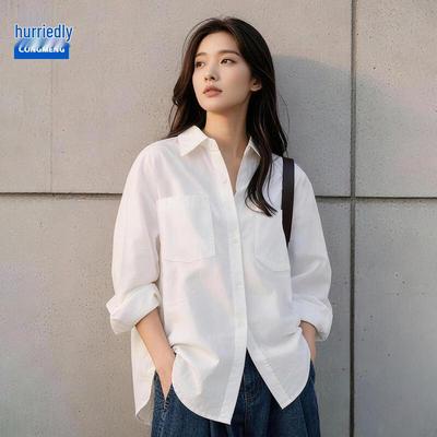 Women's Wrinkle-Free Long-Sleeve White Shirt