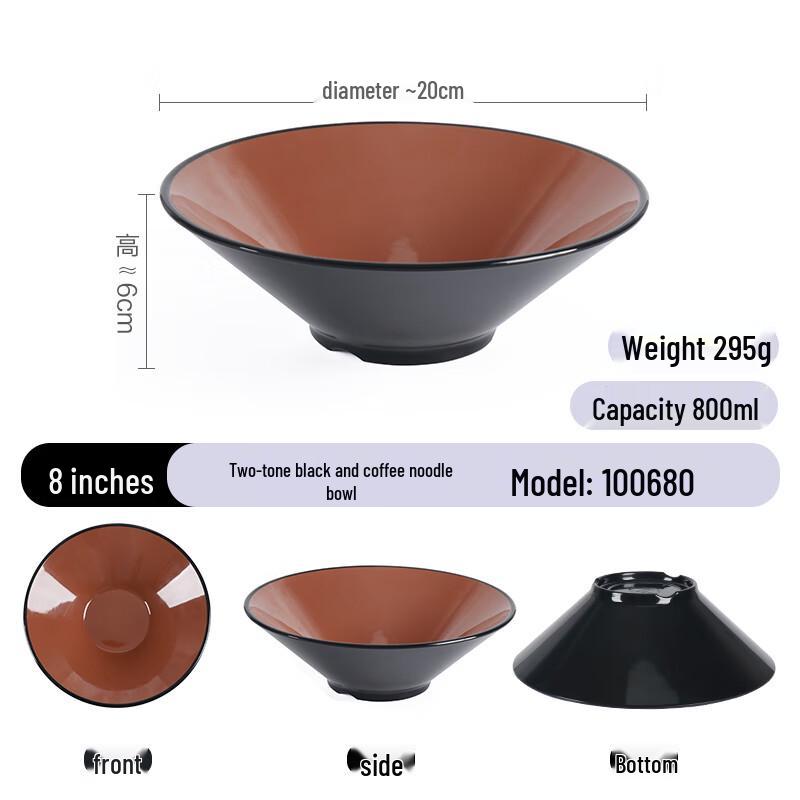 Zhebu A8 Commercial Melamine Noodle Bowl