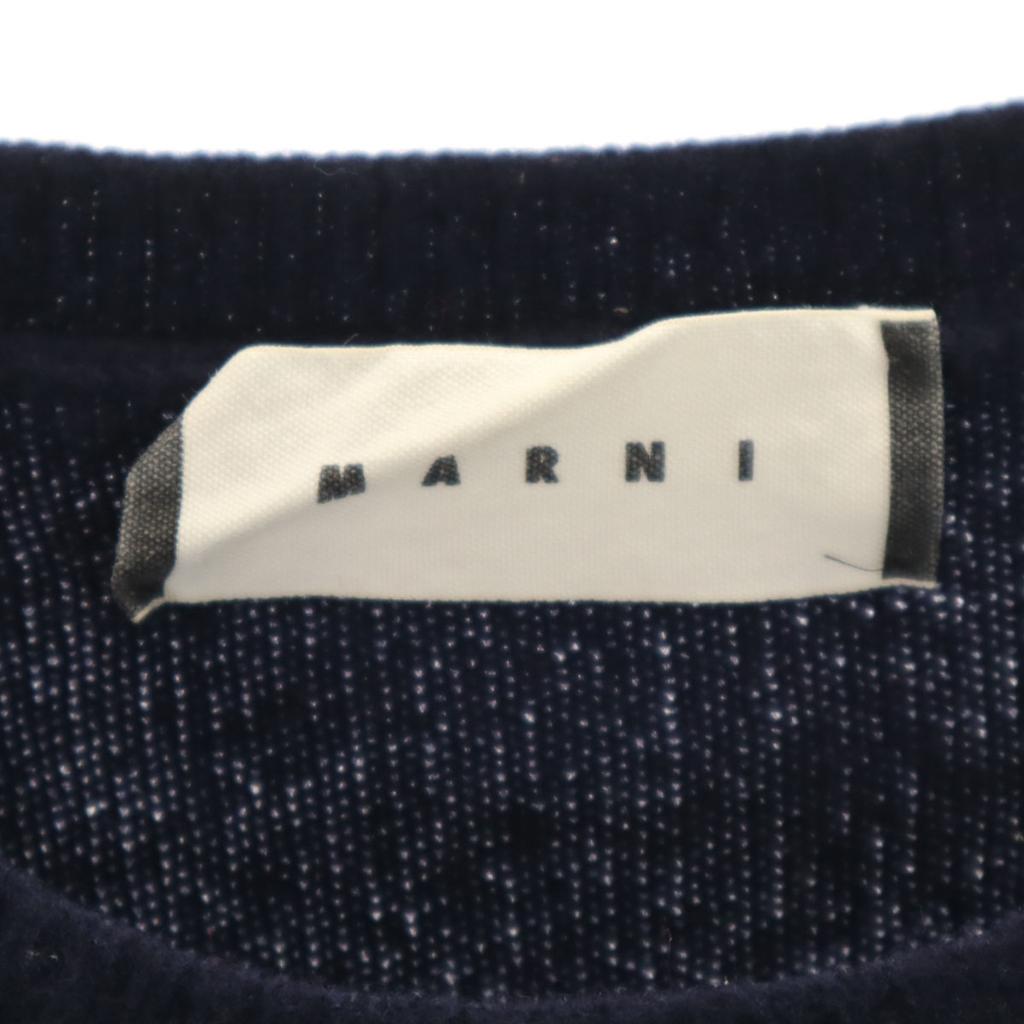 MARNI made in Italy Long sleeve sweater 46 Navy knit Men's Used