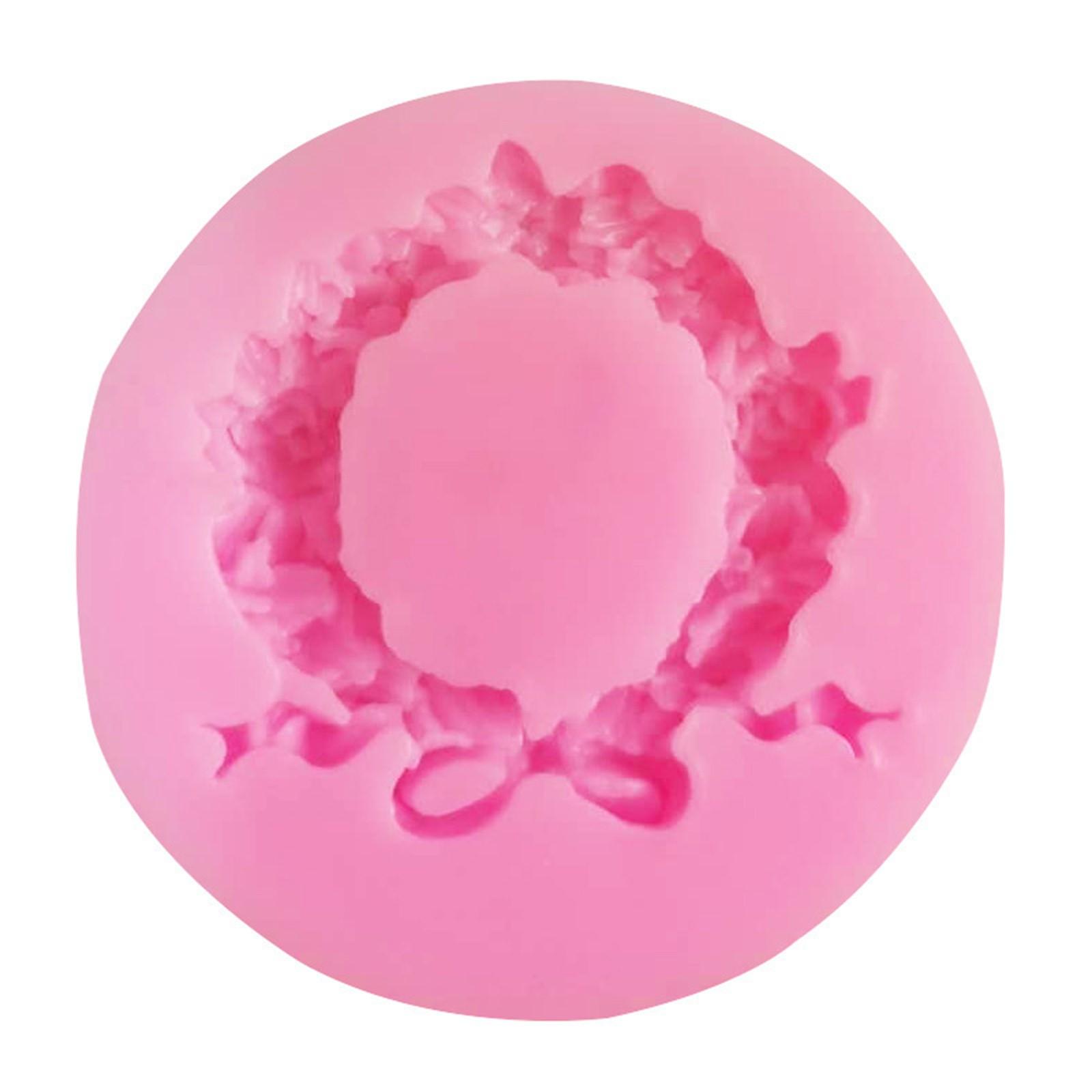 

Силиконовая форма для венка из цветов, украшение для торта, силиконовая форма для помадки One Size розовый