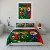 Animal soccer mascots ensemble Print Bedding Set 1 Duvet Cover 2 Pillowcases for Adult and Children Luxury Gift Full Size
