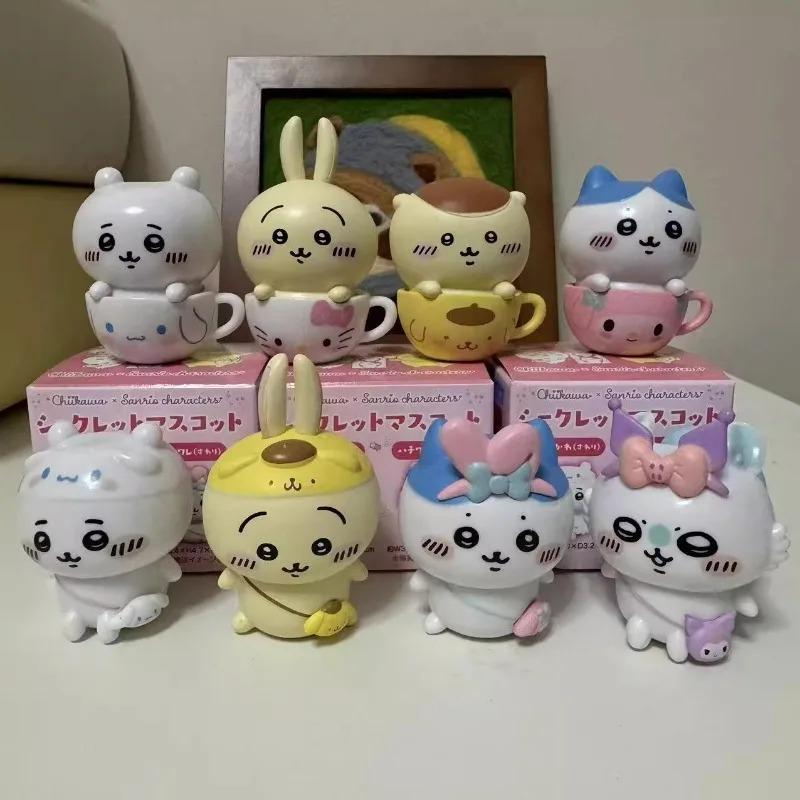 Chikawas Anime Figures Cartoon Cup Chikawas Hachiware Usagi Cartoon Cute Figure Model Ornaments Collection Box Toys Gift