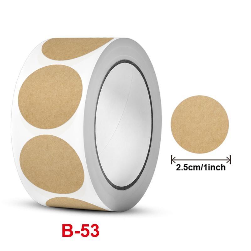 500Pcs/Roll Kraft Paper Thank You Stickers With Assorted Designs Strong Adhesive For Small Business Packaging Gift Wrapping