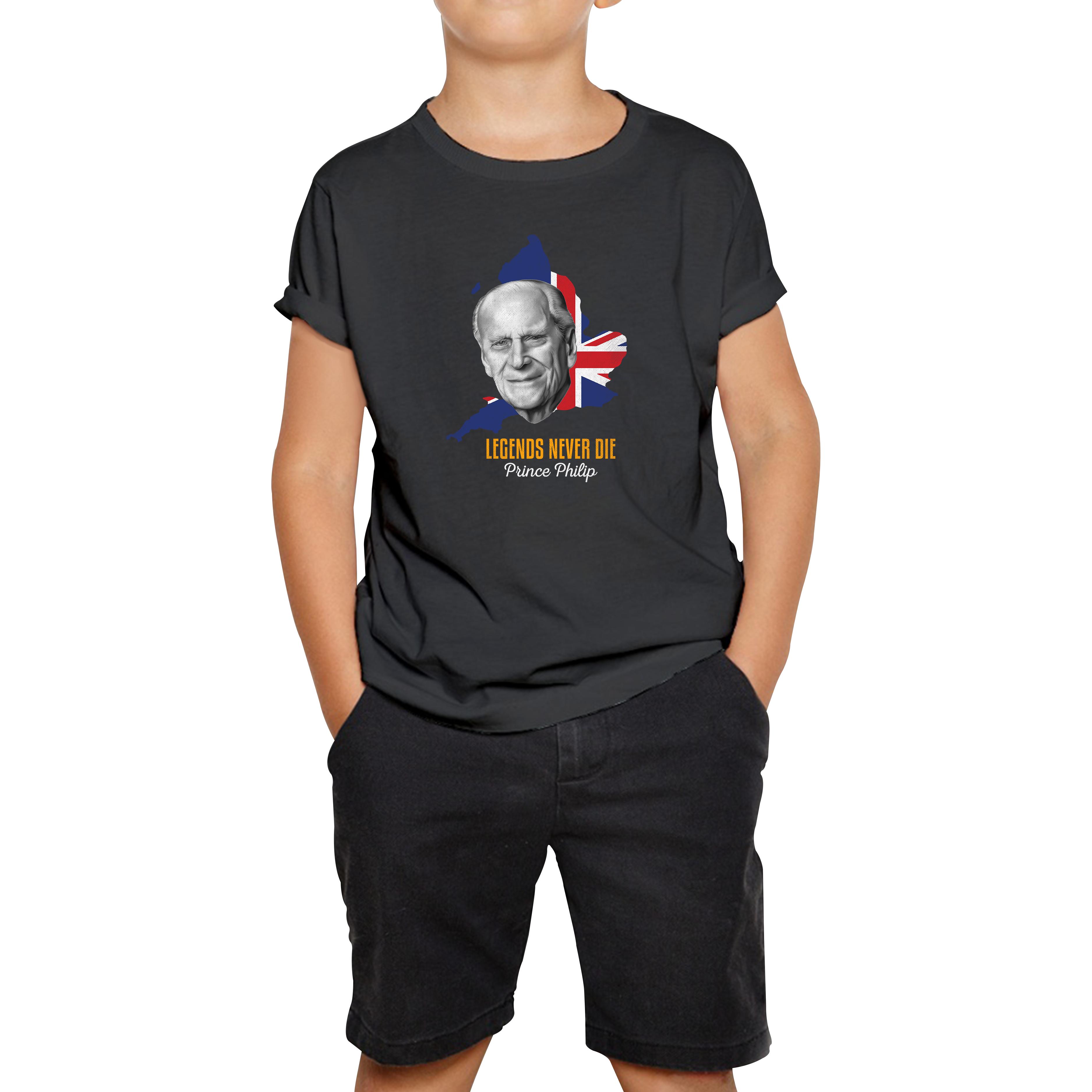 Legends Never Die Prince Philip Kids T Shirt 110