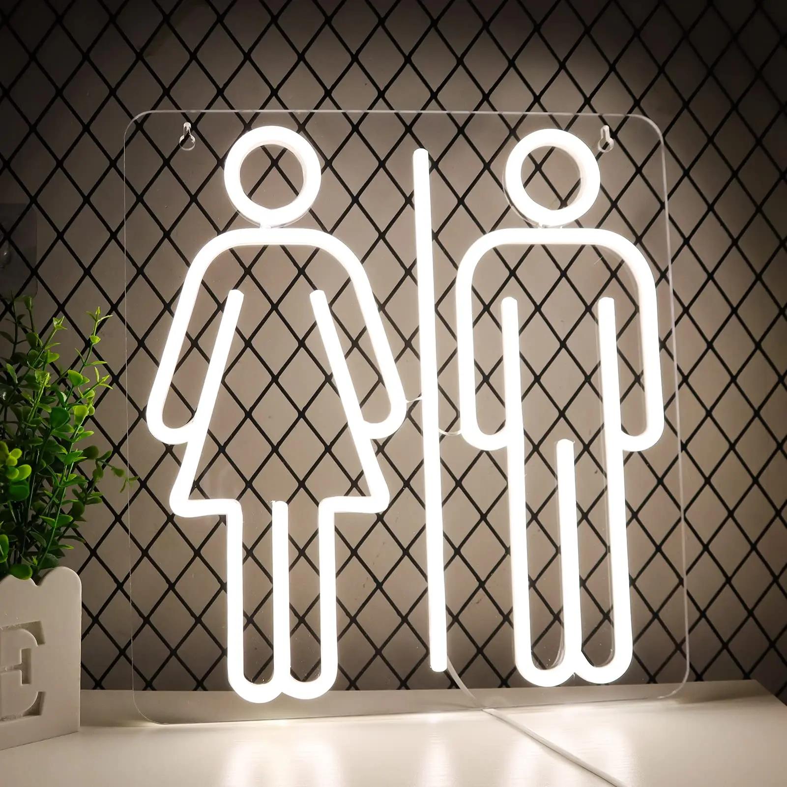Tualetes LED neona zīme, USB regulējama