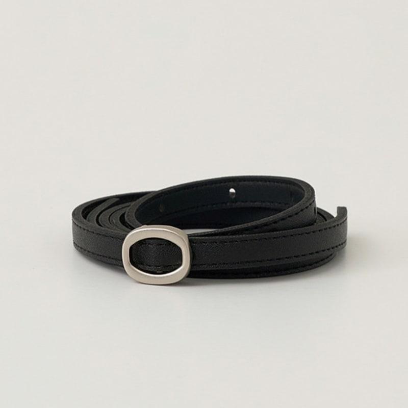 

LOEIL 10мм Базовый кожаный ремень - Черный FREE